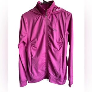 CHLOROPHYLLE Pink Active Full Double Zip Long Sleeve Hoodie Sz S